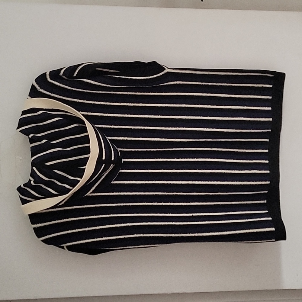 Theory Sleeveless Navy Hoodie Sz L - Picture 3 of 5